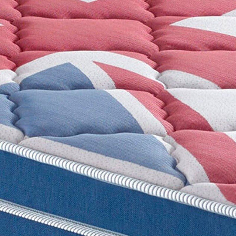 Box Azul + Colchão Solteiro London Molas Superlastic 88x188x68 - Anjos - Imagem 4