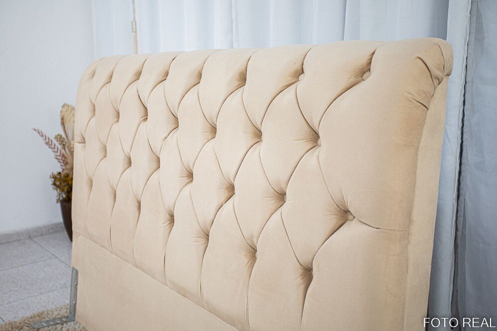 Cabeceira Casal Lavínia Sued Bege Largura 1.40m - Imagem 3