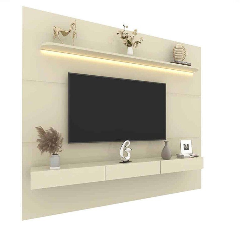 Home Royal Larg. 2.19m C/Led Off e Nicho 100% MDF para TV até 85" - Gelius - Imagem 2