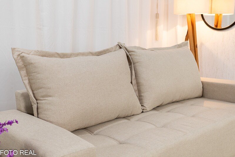 Sofá 3 lugares 8100 2.00m Linho Bege 24 - Imagem 3