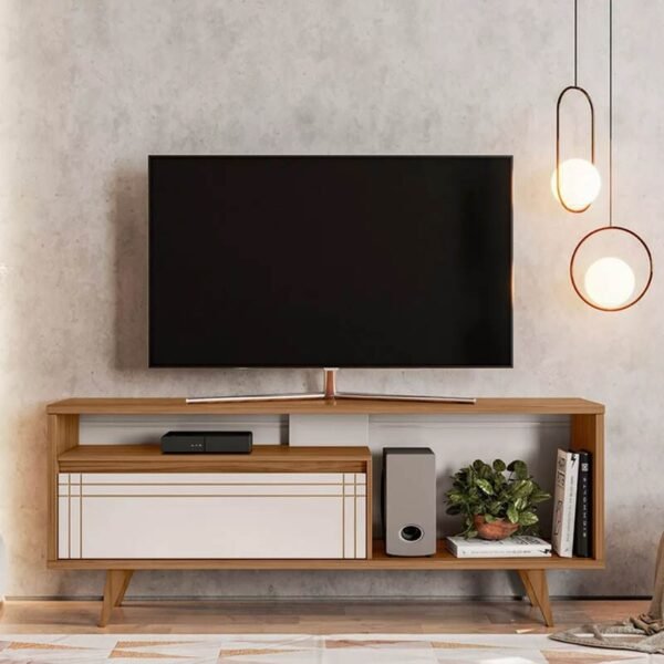 Rack Bancada NT 1315 Larg. 1.63m Freijó/Off para TV até 60" - Notável