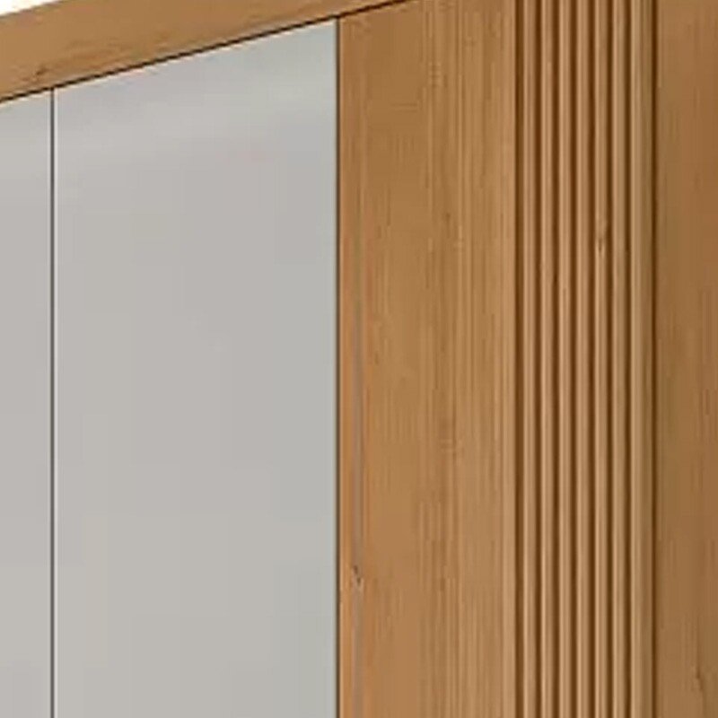 Roupeiro Casal Daymond Cinamomo/Off 8 Portas 8 Gavetas Detalhe Ripado 100% MDF Larg. 2.75m - D' Doro - Imagem 7