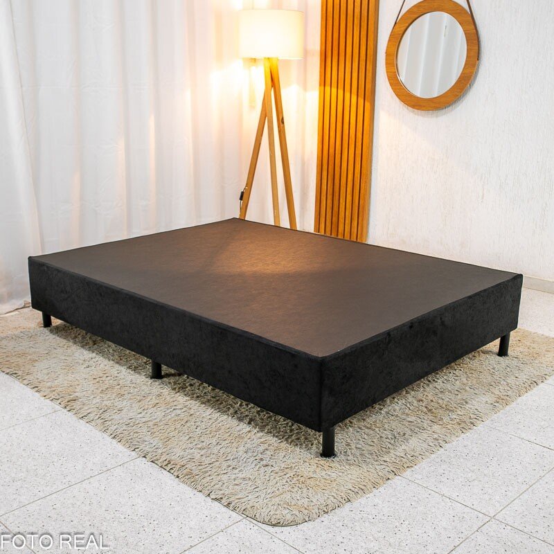 Box Casal Sued Preto 138x188x37 - Nosso Sonho - Imagem 3