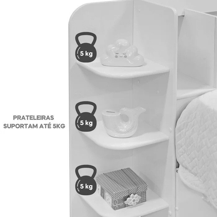 Cama Solteiro Milênio + Cama Auxiliar Solteiro 2 Gavetas Cinamamo D Doro - Imagem 9