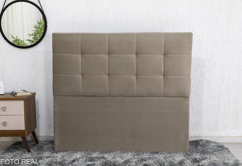 Cabeceira Casal Veneza Sued Cinza Largura 1.40m - Imagem 2