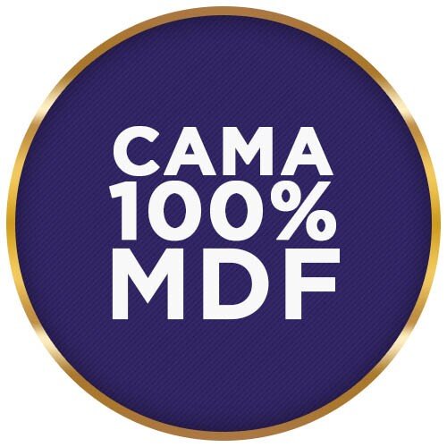 Cama Solteiro Primícia Ripado Cinamomo 100% MDF Larg. 1.03m - D Doro - Imagem 4