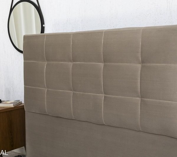 Cabeceira Casal Veneza Sued Cinza Largura 1.40m