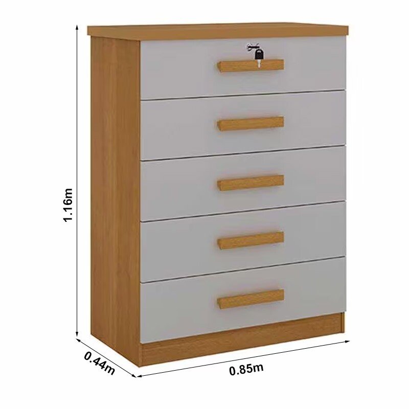 Cômoda Ipanema Cinamomo/Off 5 Gavetas Larg. 0.85m - D Doro - Imagem 2