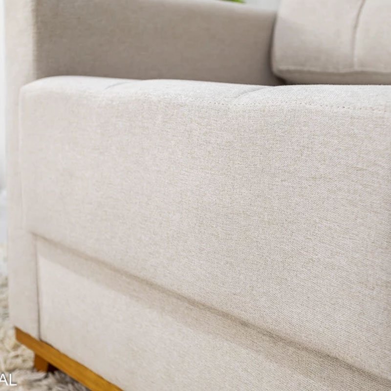 Poltrona Áustria Linho Bege A57 - Imagem 4