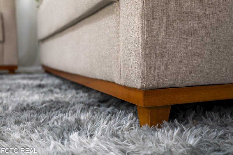 Sofá Áustria 3 Lugares + Poltrona Áustria Linho Bege A57 - Imagem 8