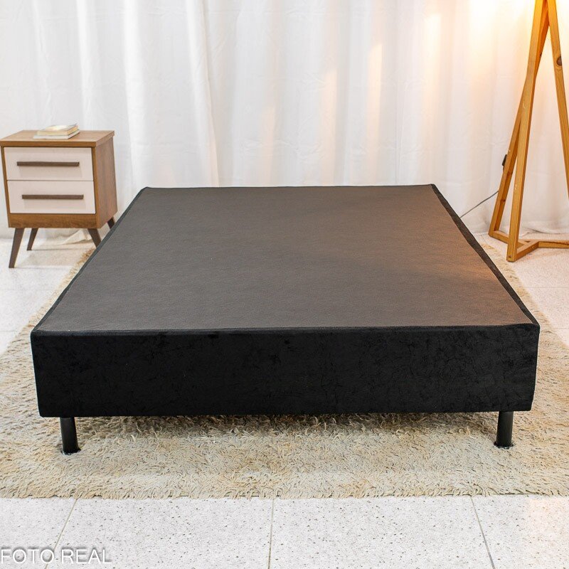 Box Casal Sued Preto 138x188x37 - Nosso Sonho - Imagem 2