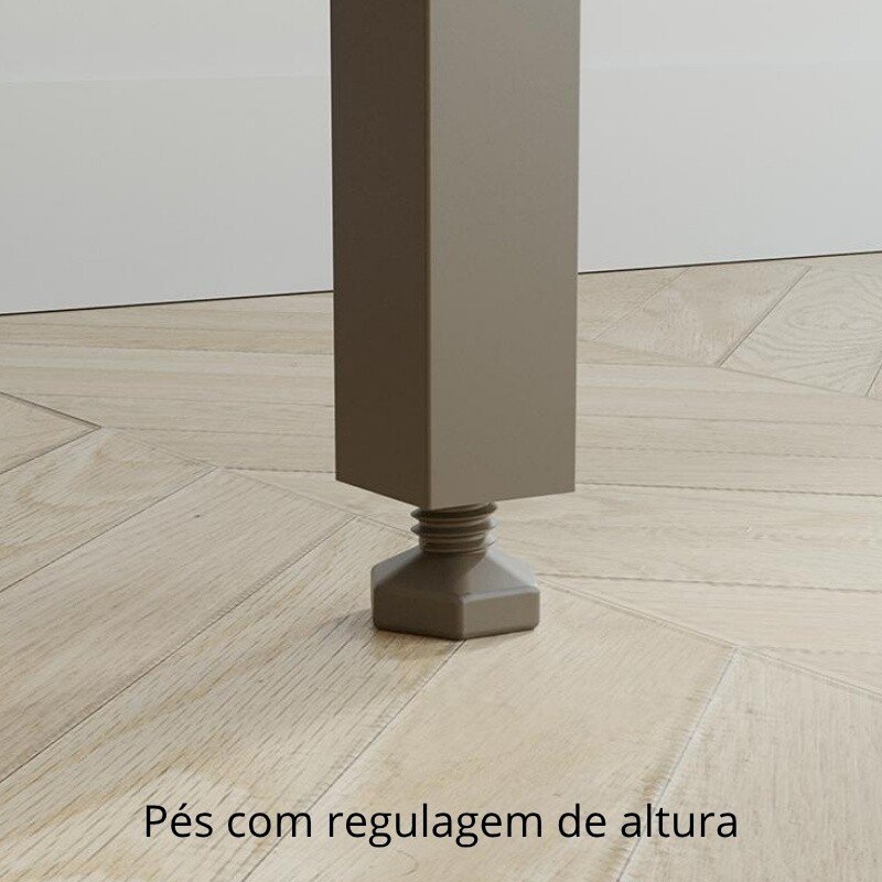 Armário Cozinha Acácia Larg. 2.18m Cinamomo/Off 8 Portas 2 Gavetas - Sallêto - Imagem 8