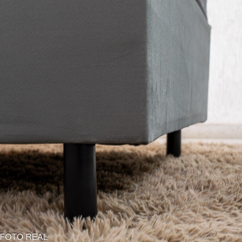 Box Solteiro Sued Cinza Ortobel + Colchão Solteiro Orthoclínico 88x188x57 Ortopédico D45 - Orthoprime | Suporta até 130kg - Imagem 5