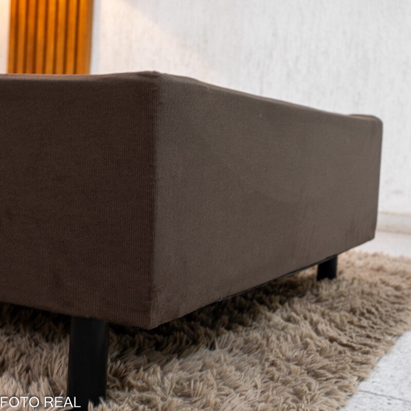 Box Solteiro Sued Marrom 88x188x37 - Ortobel - Imagem 3