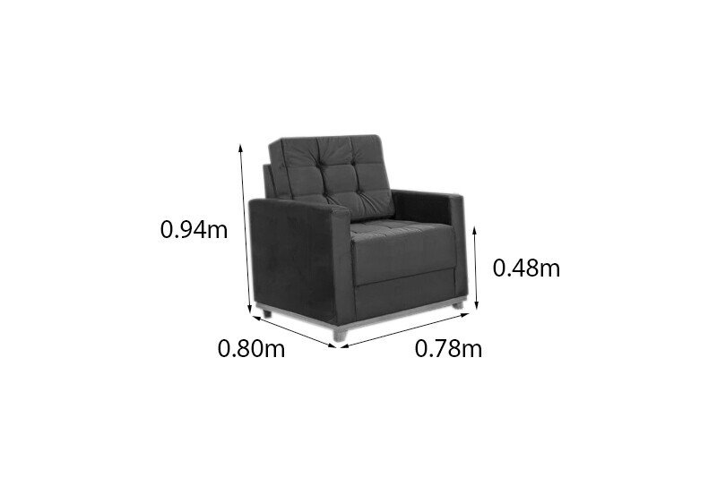 Sofá Áustria 3 Lugares + Poltrona Áustria Veludo Azul A16 - Imagem 11