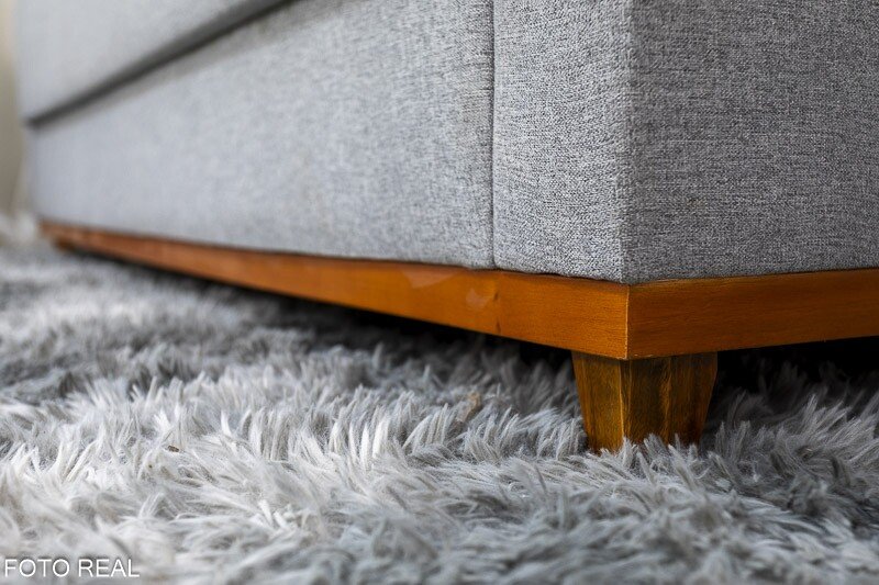 Sofá Áustria 3 Lugares + Poltrona Áustria Linho Cinza A59 - Imagem 7