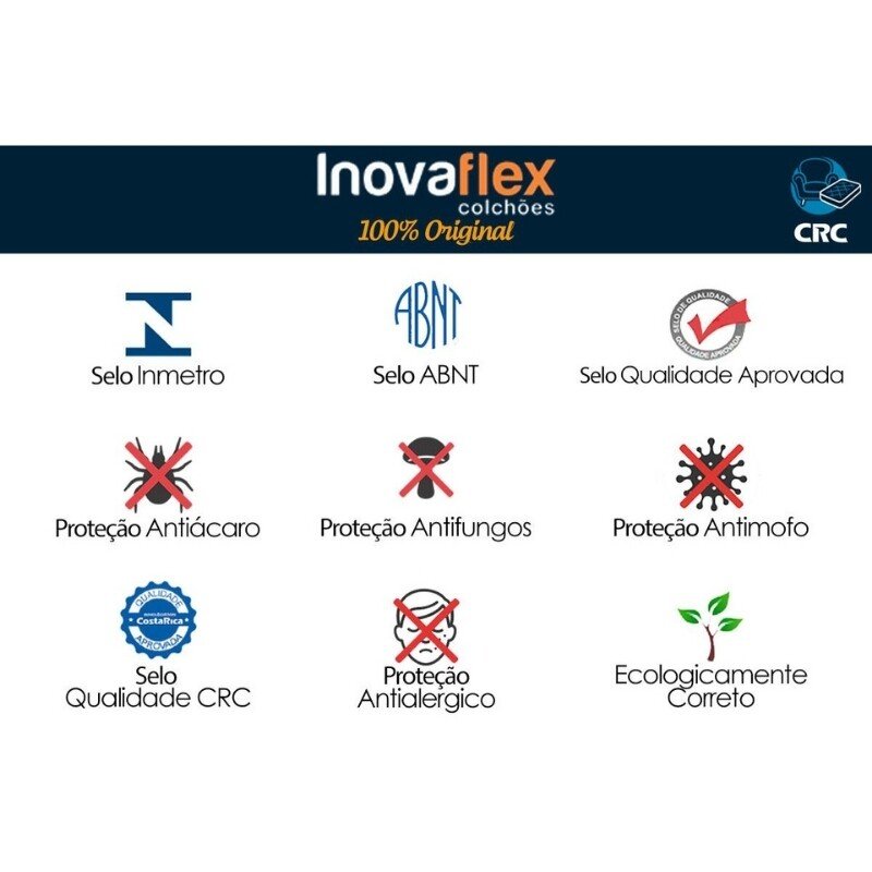 Colchão Casal Essential 138x188x30 Molas Ensacadas Pocket - Inovaflex | Suporta até 250kg - Imagem 6