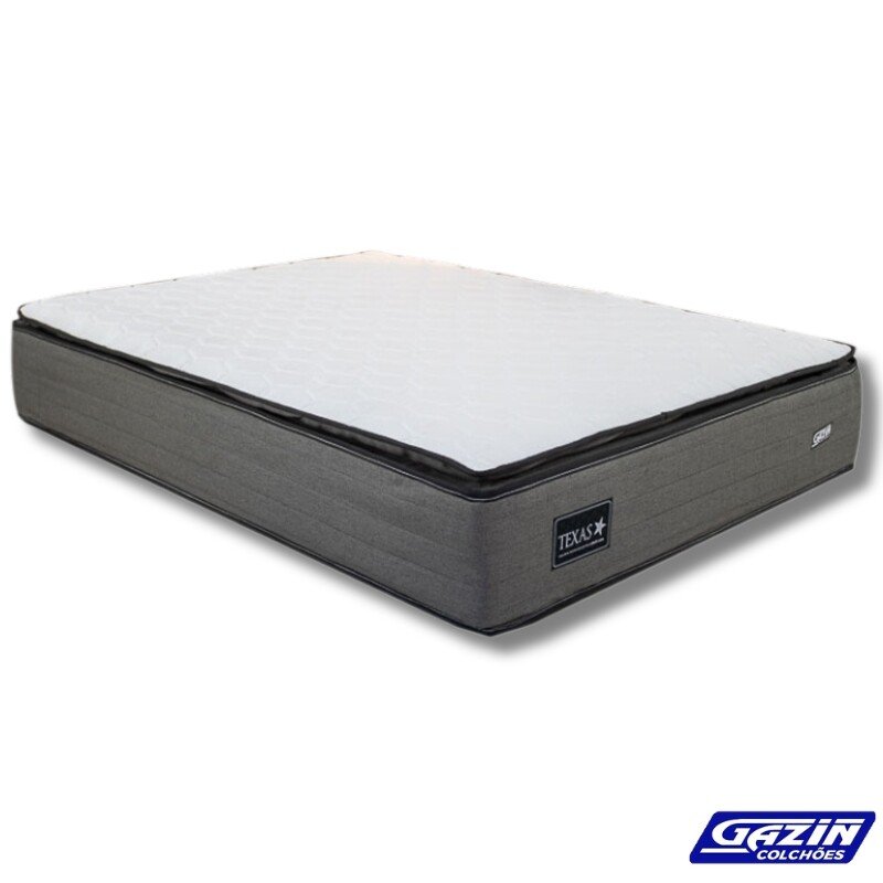 Colchão Casal Texas 138x188x29 Molas BlueWave - Gazin | Suporta até 240kg