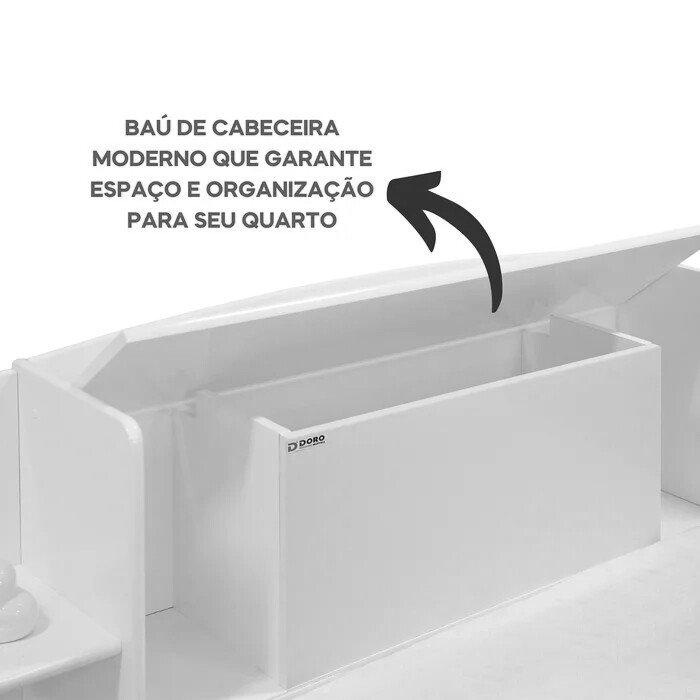 Cama Solteiro Milênio + Cama Auxiliar Solteiro 2 Gavetas Cinamamo D Doro - Imagem 8