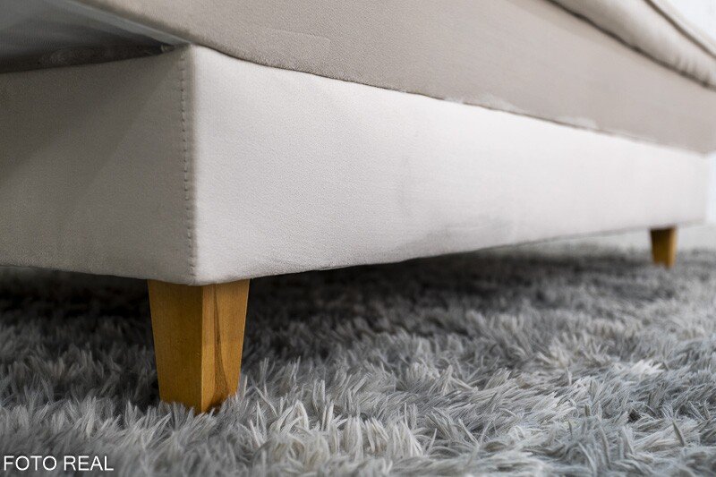 Sofá Cama Premium Veludo Bege 2269 Larg. 1.80m - Imagem 7