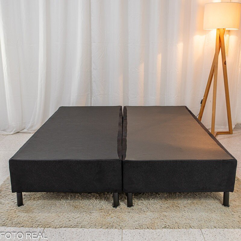 Box Queen Sued Preto 158x198x37 - Nosso Sonho - Imagem 2