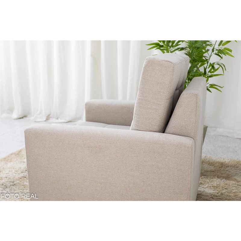 Poltrona Áustria Linho Bege A57 - Imagem 6