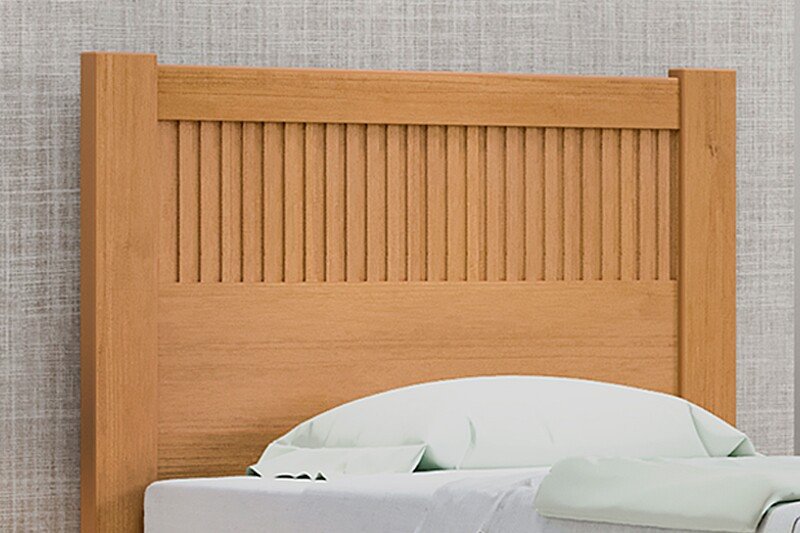 Cama Solteiro Primícia Ripado Cinamomo 100% MDF Larg. 1.03m - D Doro - Imagem 3