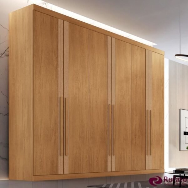 Guarda-roupa Lucca Premium Nature 6 Portas 6 Gavetas Larg. 2.73m 100% MDF Rufato