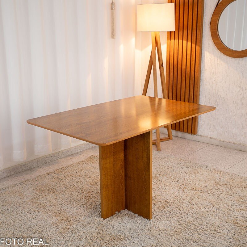 Mesa de Jantar Salina Tampo Londres 120x80 Cinamomo - Cel Móveis - Imagem 5