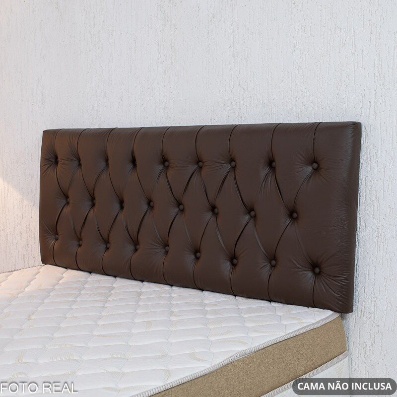 Painel Cabeceira Casal 1.40 Lavínia Korino Marrom