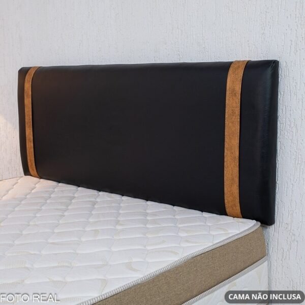 Painel Cabeceira Casal 1.40 Leticia Korino Preto