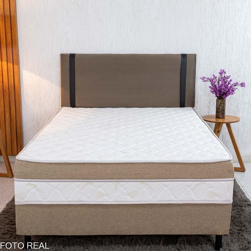 Painel Cabeceira Casal 1.40 Leticia Veludo Marrom - Imagem 3