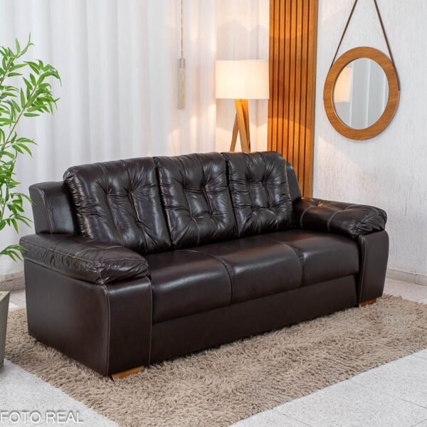 Sofá 3 lugares 240 Korino Café Larg. 2.03m - Rondomóveis