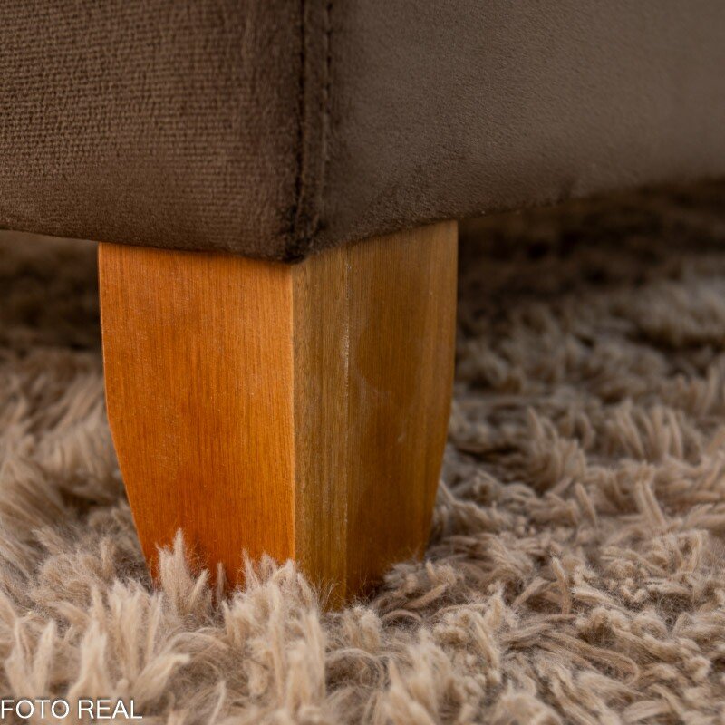 Sofá Cama Arpoador Veludo Marrom Larg. 1.85m - Imagem 8