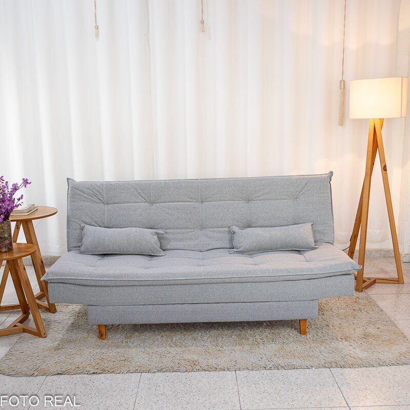 Sofá Cama Premium Linho Cinza 2275 Larg. 1.80m - Imagem 4