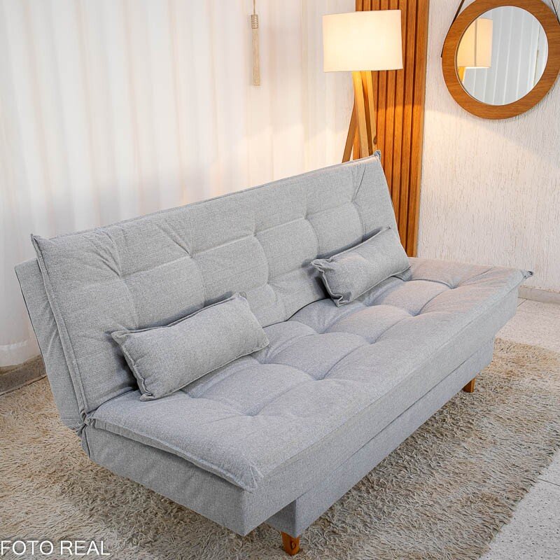 Sofá Cama Premium Linho Cinza 2275 Larg. 1.80m - Imagem 6