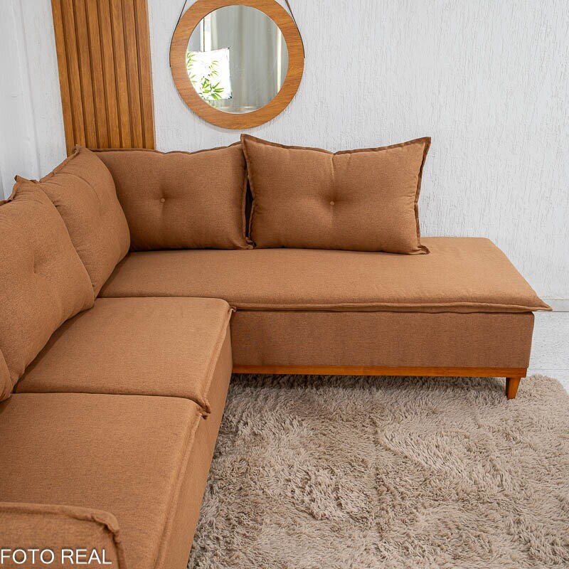 Sofá de Canto Turquia Linho Terracota 29 - Imagem 4