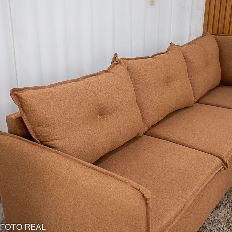 Sofá de Canto Turquia Linho Terracota 29 - Imagem 5