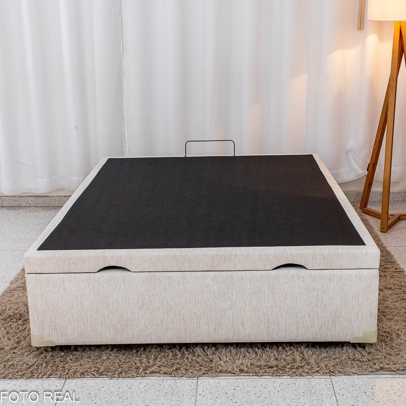 Base Box Baú Casal Prime Confort Korino Linho Palha Blindado 138x188x45 - Issacar - Imagem 4
