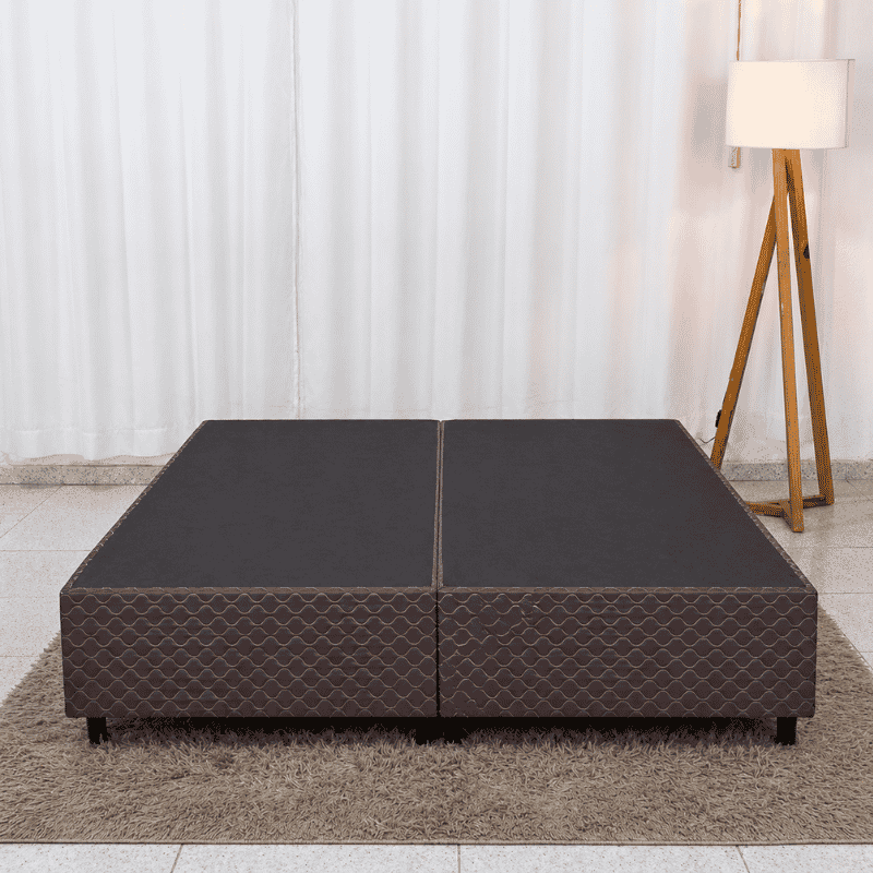 Base Box Queen Bipartido Universal Marrom Bordado 158x198x40 - Gazin - Imagem 4