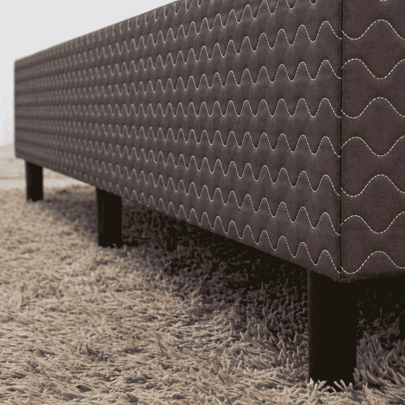 Base Box Queen Bipartido Universal Marrom Bordado 158x198x40 - Gazin - Imagem 6