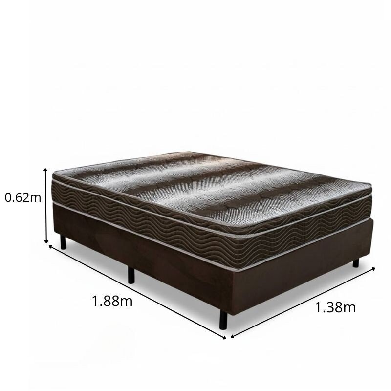 Unibox Casal Supreme Natural D28 138x188x53 Cinza - Gazin | Suporta até 210kg - Imagem 9