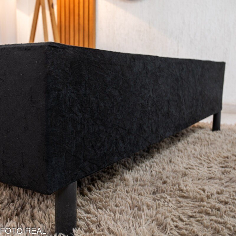 Box Casal Sued Preto 138x188x37 - Ortobel - Imagem 3
