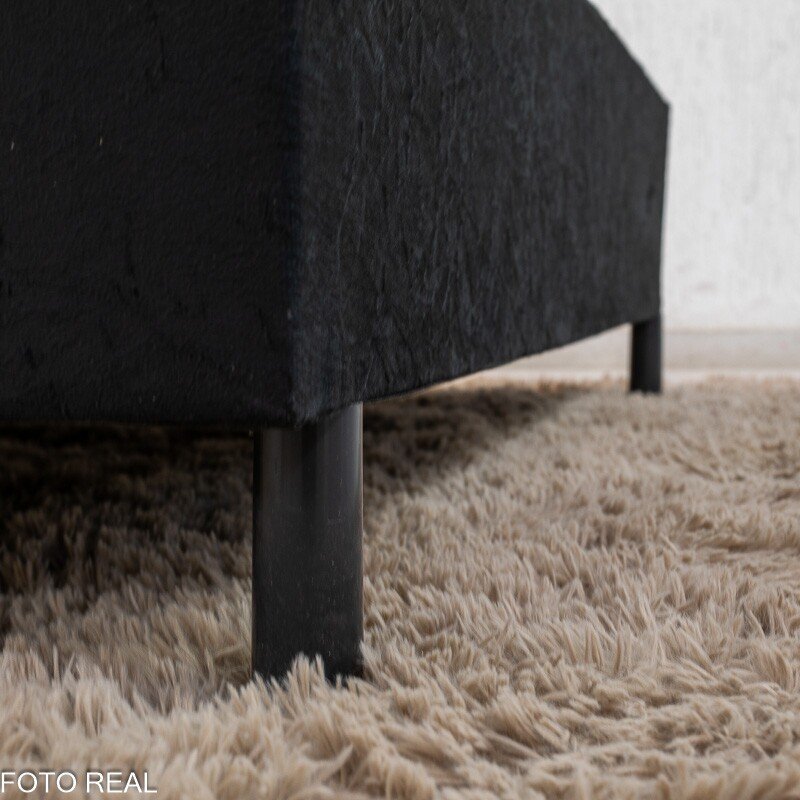 Box Casal Sued Preto 138x188x37 - Ortobel - Imagem 4