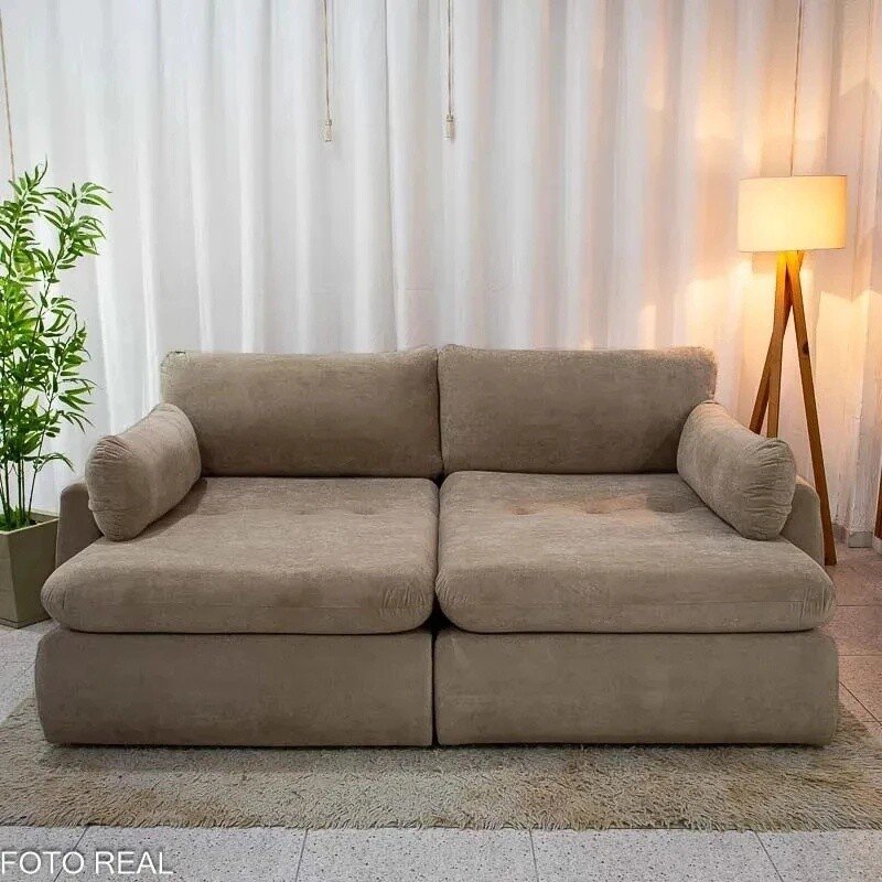 Sofá Retrátil Amaranto Premium 2.30m Bege 06 - Sem Caixa - Imagem 2