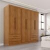 Guarda-roupa Texas Premium Cinamomo 6 Portas 4 gavetas Larg. 1.80m - Sallêto