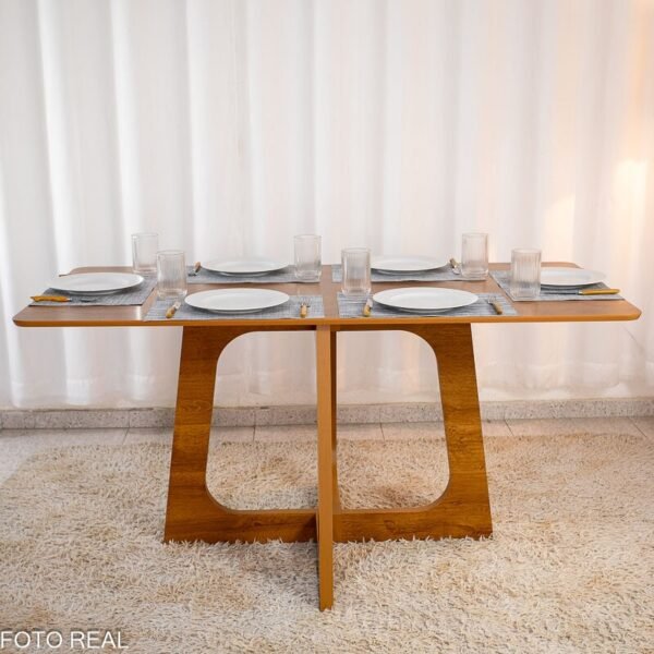 Mesa de Jantar Dubai Tampo Londres 160x80 Cinamomo 100% MDF - Cel Móveis