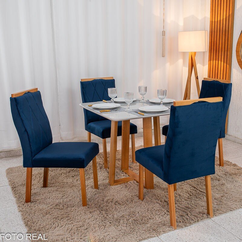 Mesa de Jantar Bali 120×80 Vidro Off/Base Madeira + 4 Cad. Atlanta Linho Bege Cru Madeira Minas Plac - Entregue Montada - Imagem 16