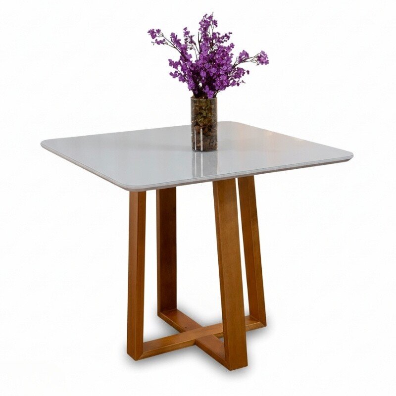 Mesa de Jantar Siena Redonda 100cm Cinamomo/Vidro Off - Minas Plac - Imagem 17