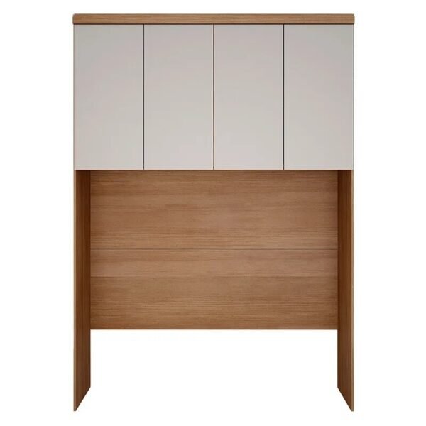 Modulado Aéreo Rizon Queen Cumaru/Fendi Fosco Larg. 1.67m 4 Portas 2 Prateleiras - Novo Horizonte